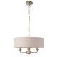 Ceiling Lights - Highclere - Pink Linen & Champagne 3 Light Pendant Endon-94410 - Highclere - Pink Linen & Champagne 3 Light Pendant