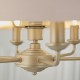 Ceiling Lights - Highclere - Pink Linen & Champagne 6 Light Pendant Endon-94412 - Highclere - Pink Linen & Champagne 6 Light Pendant