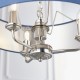 Ceiling Lights - Highclere - Blue Linen & Bright Nickel 3 Light Pendant Endon-94414 - Highclere - Blue Linen & Bright Nickel 3 Light Pendant