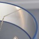 Ceiling Lights - Highclere - Blue Linen & Bright Nickel 3 Light Pendant Endon-94414 - Highclere - Blue Linen & Bright Nickel 3 Light Pendant