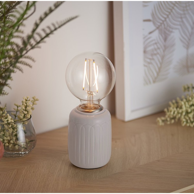 Table & Floor Lamp - Olivia - Handmade Taupe Ceramic Table Lamp Endon-94507 - Olivia - Handmade Taupe Ceramic Table Lamp