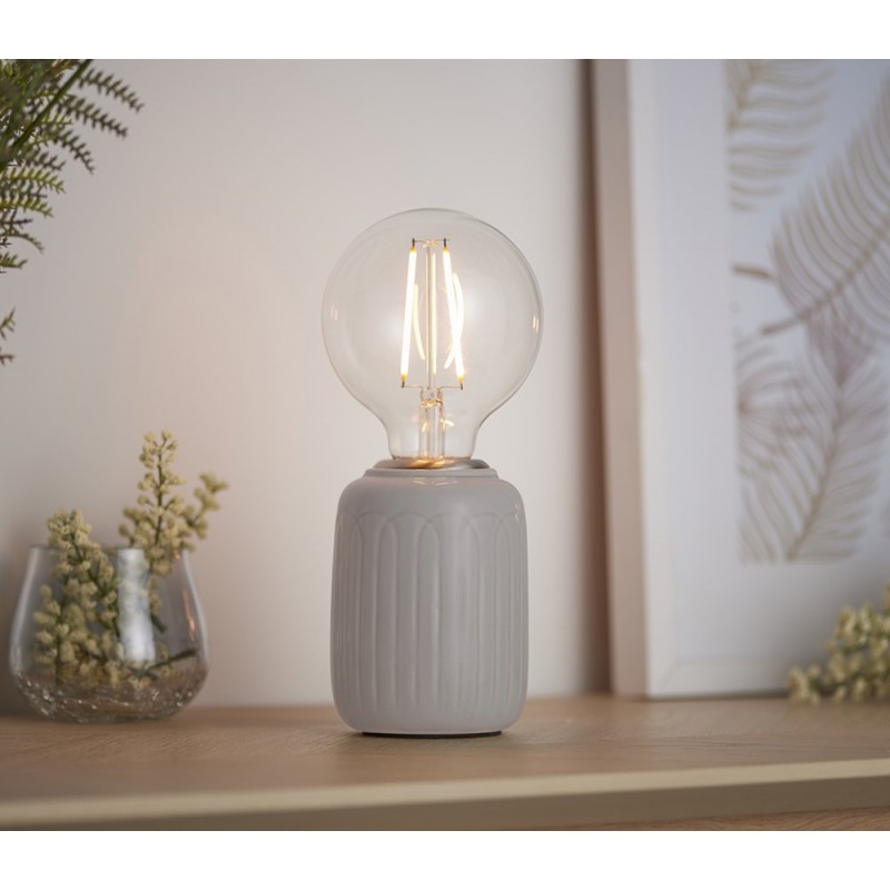 Endon-94507 - Olivia - Handmade Taupe Ceramic Table Lamp