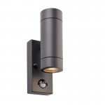 Palin - Outdoor Anthracite Grey Up&Down PIR Wall Lamp Palin - Outdoor Anthracite Grey Up&Down PIR Wall Lamp