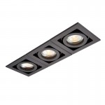 Xeno - Square Matt Black Triple Recessed Downlight Xeno - Square Matt Black Triple Recessed Downlight