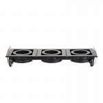 Xeno - Square Matt Black Triple Recessed Downlight Xeno - Square Matt Black Triple Recessed Downlight