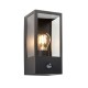 Endon-94995 - Oxford - Matt Black with Clear Glass Lantern PIR Wall Lamp