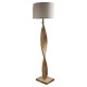 Endon-95454 - Abia - Natural Linen & Light Wood Floor Lamp