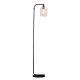 Endon-95456 - Toledo - Clear Glass & Matt Black Floor Lamp