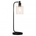 Toledo - Matt Black Table Lamp with Clear Glass Toledo - Matt Black Table Lamp with Clear Glass