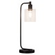 Endon-95457 - Toledo - Clear Glass & Matt Black Table Lamp