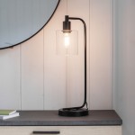Toledo - Matt Black Table Lamp with Clear Glass Toledo - Matt Black Table Lamp with Clear Glass