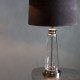 Endon-95463 - Winslet - Grey Velvet & Clear Glass Table Lamp