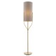 Endon-95466 - Fraser - Brushed Brass Floor Lamp with Natural Linen Shade