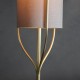 Endon-95466 - Fraser - Brushed Brass Floor Lamp with Natural Linen Shade