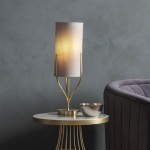 Fraser - Brushed Brass Table Lamp with Natural Linen Shade Fraser - Brushed Brass Table Lamp with Natural Linen Shade