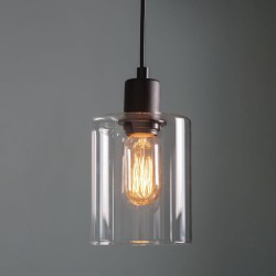 Toledo - Matt Black Pendant with Clear Glass Toledo - Matt Black Pendant with Clear Glass