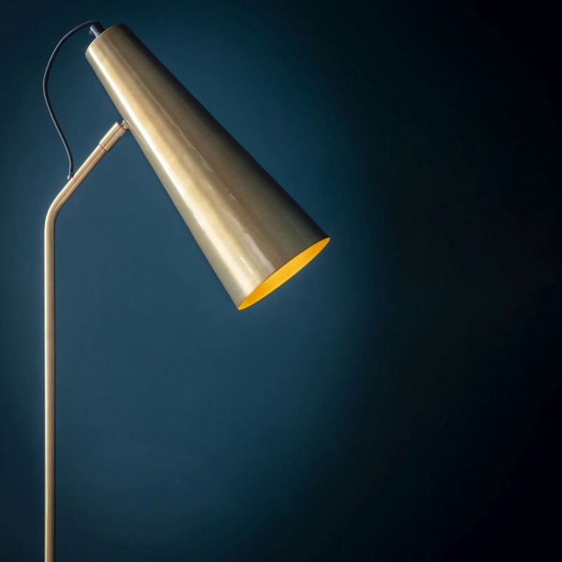 Table & Floor Lamp - Karna - Antique Brass & Gold Floor Lamp Endon-95476 - Karna - Antique Brass & Gold Floor Lamp