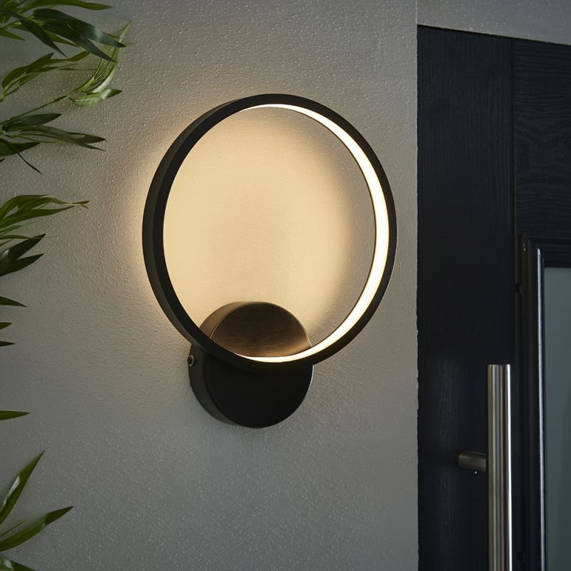 Endon-95523 - Kieron - LED Outdoor Black Wall Lamp