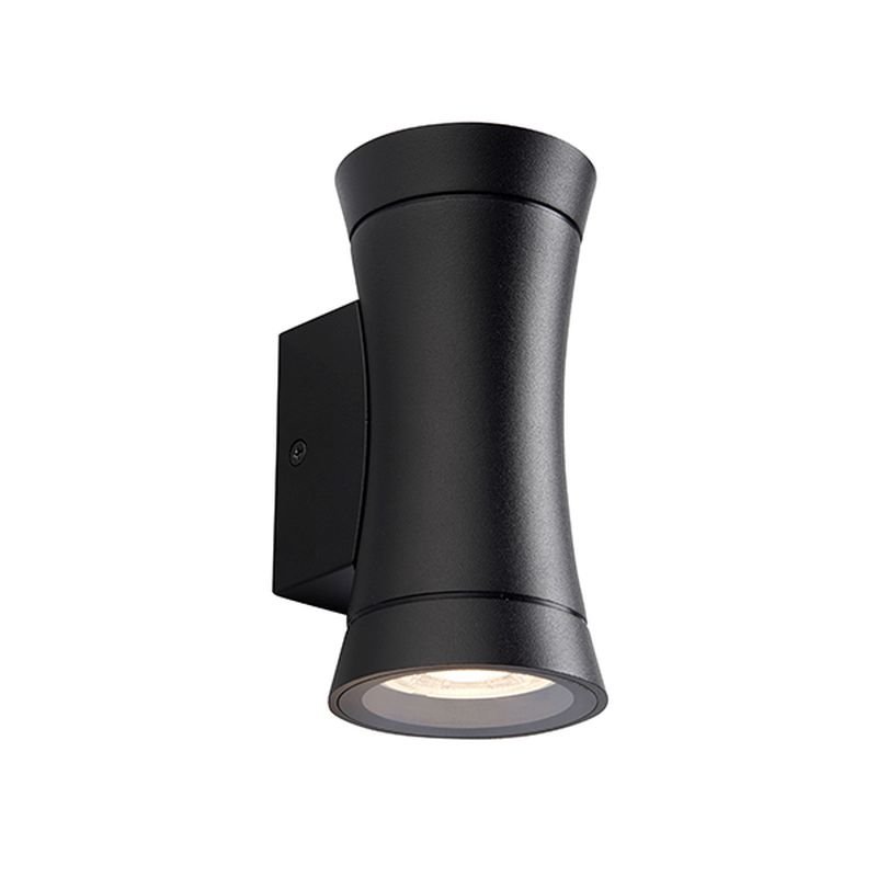 Saxby-95554 - Camber - Textured Black Up&Down Wall Lamp