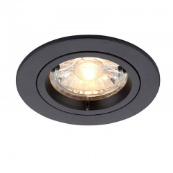 Cast Fixed - Matt Black Recessed Downlight Ø 8 cm