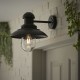 Endon-95982 - Hereford - Outdoor Clear Glass & Black Lantern Wall Lamp
