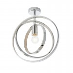Merola - Bathroom Chrome Semi Flush with Crystal Details