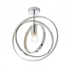 Merola - Bathroom Chrome Semi Flush with Crystal Details Merola - Bathroom Chrome Semi Flush with Crystal Details