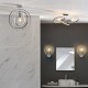 Endon-96000 - Merola - Bathroom Crystal Details & Chrome Semi Flush