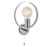 Merola - Bathroom Chrome Wall Lamp with Crystal Details