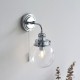 Endon-96129 - Cheswick - Bathroom Clear Glass & Chrome Wall Lamp