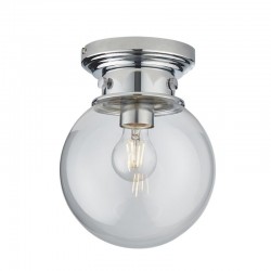 Cheswick - Bathroom Chrome Ceiling Lamp with Clear Glass Cheswick - Bathroom Chrome Ceiling Lamp with Clear Glass