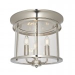 Hampworth - Nickel 3 Light Lantern Ceiling Lamp Hampworth - Nickel 3 Light Lantern Ceiling Lamp
