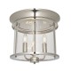 Endon-96153 - Hampworth - Clear Glass & Nickel 3 Light Lantern Ceiling Lamp
