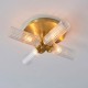 Endon-96160 - Talo - Bathroom Ribbed Glass & Satin Gold 4 Light Semi Flush