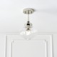 Endon-96169 - Addington - Clear Ribbed Glass & Nickel Ceiling Lamp