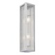Endon-96220 - Newham - Bathroom Ribbed Glass & Chrome Box Wall Lamp