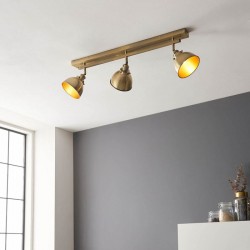 Wyatt - Antique Brass Triple Spotlights Wyatt - Antique Brass Triple Spotlights