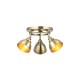 Endon-96802 - Wyatt - Antique Brass 3 Light Round Spotlights