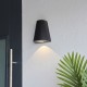 Endon-96904 - Helm - Outdoor LED Textured Black Wall Lamp