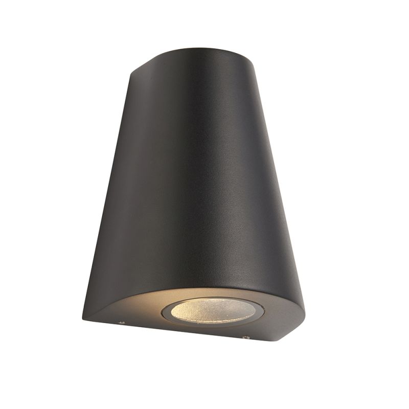 Endon-96905 - Helm - Outdoor LED Textured Black Up&Down Wall Lamp