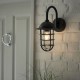 Endon-96907 - Port - Outdoor Clear Glass & Textured Black Wall Lamp
