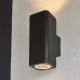Endon-96911 - Milton - Outdoor Textured Black Up&Down Wall Lamp