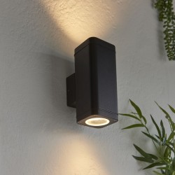Milton - Outdoor Textured Black Up&Down Wall Lamp Milton - Outdoor Textured Black Up&Down Wall Lamp
