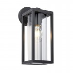 Hamden - Outdoor Textured Black Wall Lamp with Clear Glass Hamden - Outdoor Textured Black Wall Lamp with Clear Glass