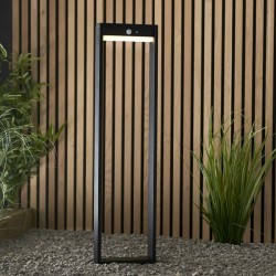 Dannah - Black Solar Bollard With Photocell & PIR Dannah - Black Solar Bollard With Photocell & PIR