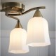 Ceiling Lights - Alonso - Antique Brass and Opal Glass 3 Light Centre Fitting Endon-96973-AB - Alonso - Antique Brass and Opal Glass 3 Light Centre Fitting