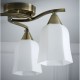Ceiling Lights - Alonso - Antique Brass and Opal Glass 3 Light Centre Fitting Endon-96973-AB - Alonso - Antique Brass and Opal Glass 3 Light Centre Fitting