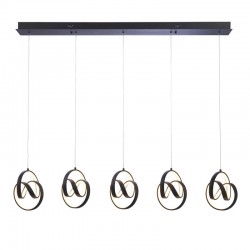 Cosma - LED Black 5 Light over Island Fitting Cosma - LED Black 5 Light over Island Fitting