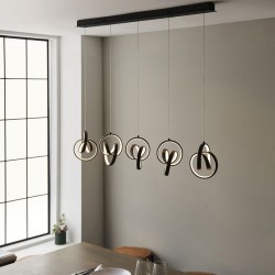 Cosma - LED Black 5 Light over Island Fitting Cosma - LED Black 5 Light over Island Fitting