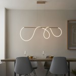 Attalea - LED Satin Gold over Island Fitting with Silicone Tube Attalea - LED Satin Gold over Island Fitting with Silicone Tube